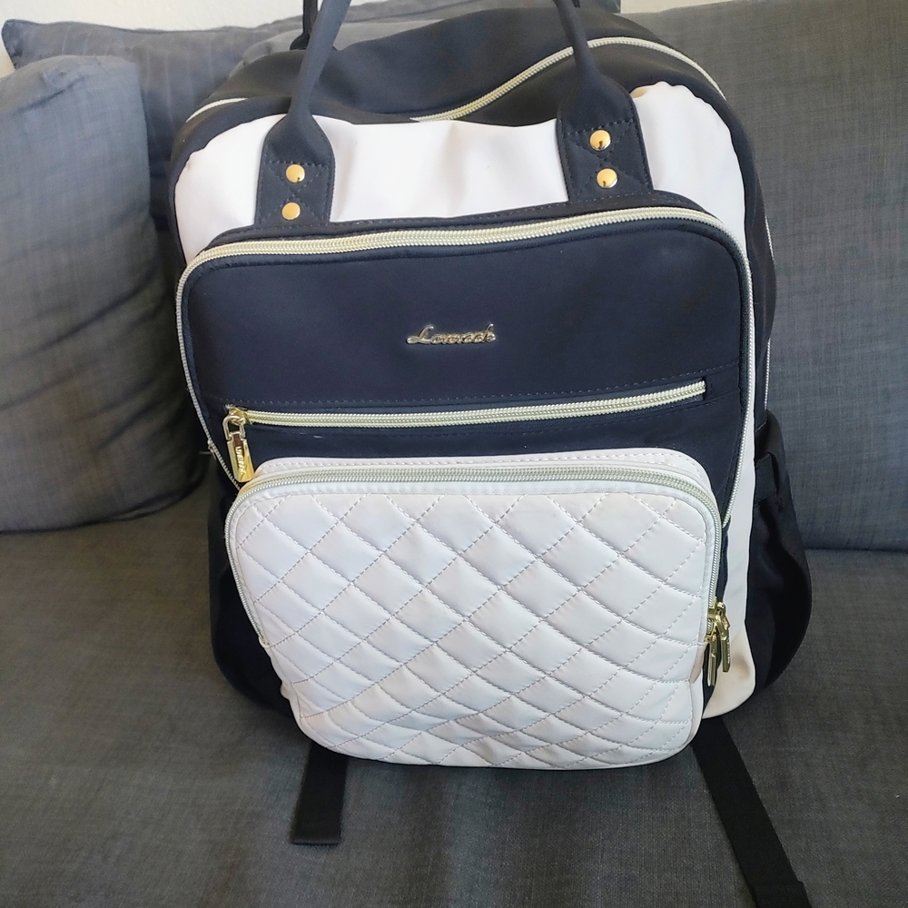 Loomer Black and White Quilted Women's Backpack
